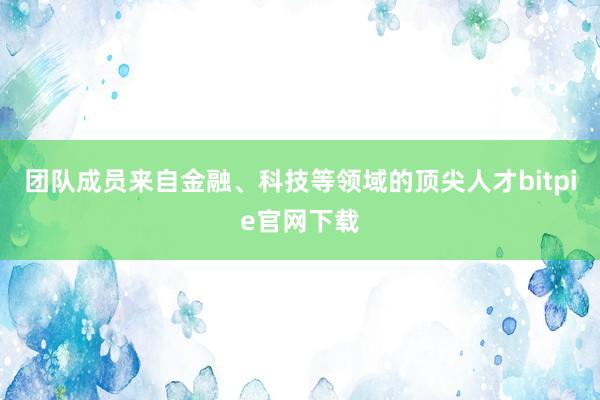 团队成员来自金融、科技等领域的顶尖人才bitpie官网下载