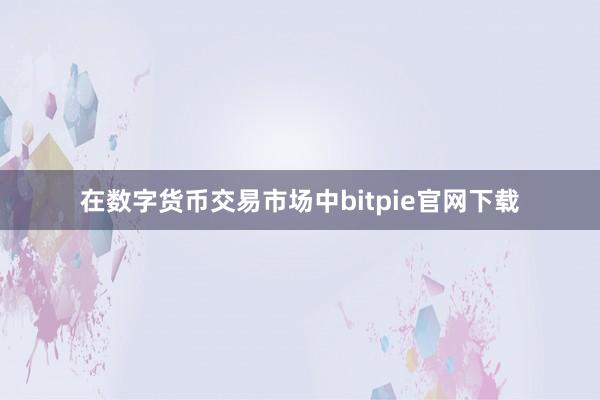 在数字货币交易市场中bitpie官网下载