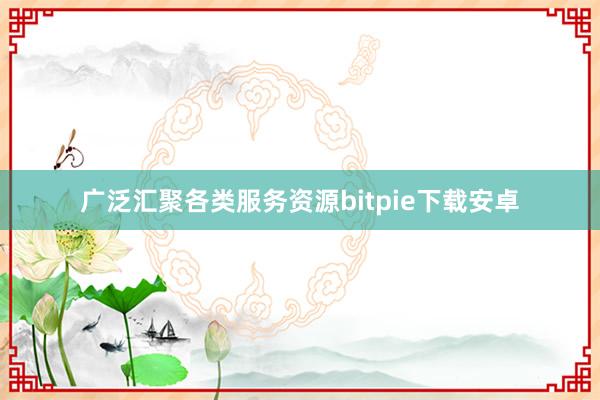 广泛汇聚各类服务资源bitpie下载安卓