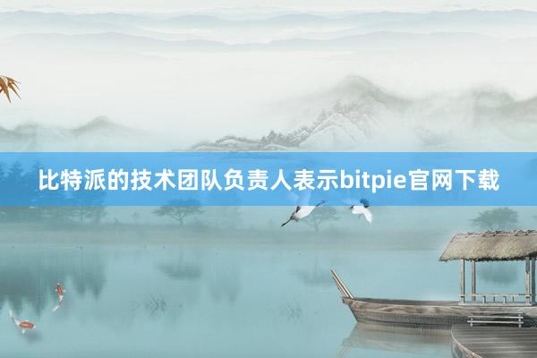 比特派的技术团队负责人表示bitpie官网下载