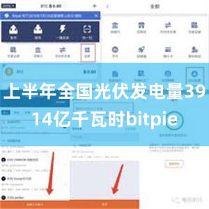 上半年全国光伏发电量3914亿千瓦时bitpie