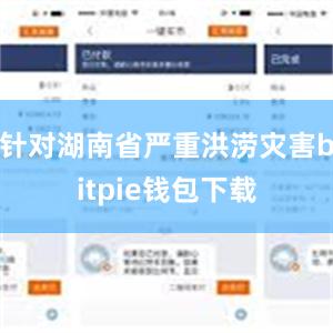 针对湖南省严重洪涝灾害bitpie钱包下载