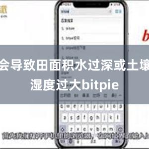 会导致田面积水过深或土壤湿度过大bitpie