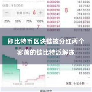 即比特币区块链被分红两个寥落的链比特派解冻