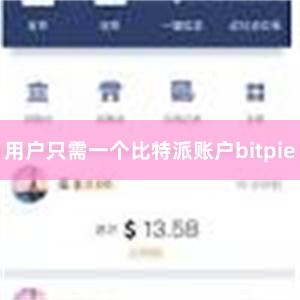 用户只需一个比特派账户bitpie